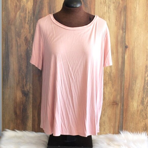 Stuidio K L.A Women's Plus Size Stretch Tee 2XL Pink - Picture 1 of 3